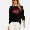 Noleta X Crystal Biting Lip -Sweater Store lauren moshi X crystal biting lip pullover 1217 MSF X13056 BLK 01