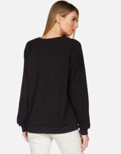 Noleta X Crystal Biting Lip -Sweater Store lauren moshi X crystal biting lip pullover 1217 MSF X13056 BLK 03