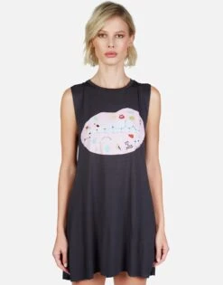 Deanna Elements Lip -Sweater Store lauren moshi elements lip sleeveless mini dress 3047 RSN 12988 BLK 01