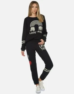 Noleta Feather Love Tribe 12 Noleta Feather Love Tribe -Sweater Store lauren moshi feather love tribe vintage pullover 1217 CSA 13514 BLK 04