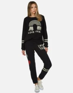 Noleta Feather Love Tribe 13 Noleta Feather Love Tribe -Sweater Store lauren moshi feather love tribe vintage pullover 1217 CSA 13514 BLK 05