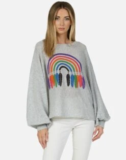 Sash Feather Rainbow -Sweater Store lauren moshi feather rainbow cashmere pullover 1247 CSM 13491 HEG 01