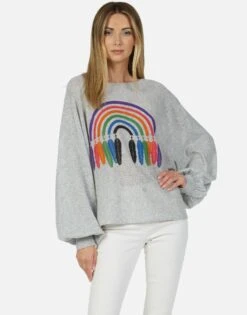 Sash Feather Rainbow -Sweater Store lauren moshi feather rainbow cashmere pullover 1247 CSM 13491 HEG 02