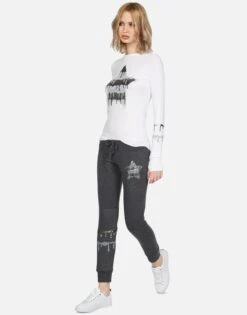 Mckinley Dripping Star -Sweater Store lauren moshi foil dripping star fitted thermal 2158 THR 13235 WHT 15