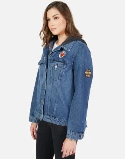 Stevie Hippie Peace Love -Sweater Store lauren moshi hippie peace love patches denim jacket 1332 DNM 1P107 VNBLU 02