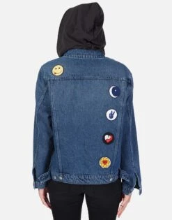 Stevie Hippie Peace Love -Sweater Store lauren moshi hippie peace love patches denim jacket 1332 DNM 1P107 VNBLU 04