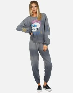 Brynn Lightning Skull -Sweater Store lauren moshi iconic moshi lightning skull sweatpant 092 CCF 33446 FDGPHT 03