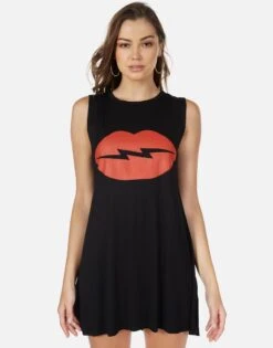 Deanna Lightning Lip 10 Deanna Lightning Lip -Sweater Store lauren moshi lightning lip sleeveless mini dress 3047 RSN 12817 BLK 01