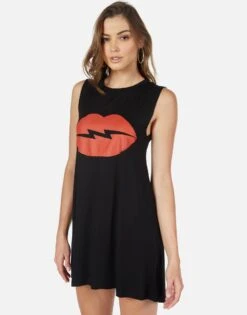 Deanna Lightning Lip 11 Deanna Lightning Lip -Sweater Store lauren moshi lightning lip sleeveless mini dress 3047 RSN 12817 BLK 02