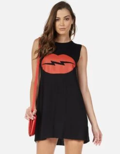 Deanna Lightning Lip 13 Deanna Lightning Lip -Sweater Store lauren moshi lightning lip sleeveless mini dress 3047 RSN 12817 BLK 05