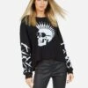 Lee X Lightning Skull -Sweater Store lauren moshi lightning skull ls crop raw hem pullover 1341 CCF 13442 BLK 03