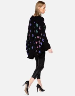 Isla Ombre Stars 7 Isla Ombre Stars -Sweater Store lauren moshi ombre stars cardigan wrap 1058 BRH 33367 BLK 04