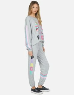 Brynn Rainbow Ray Peace 14 Brynn Rainbow Ray Peace -Sweater Store lauren moshi rainbow ray peace sweatpant 4092 HRP 13673 HEG 04