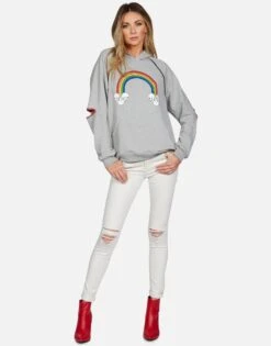 Kylie Rainbow Skull Cloud -Sweater Store lauren moshi rainbow skull cloud pullover raglan hoodie 1375 GSA 13205E92 HEGONX 01