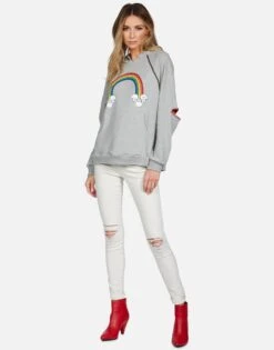 Kylie Rainbow Skull Cloud -Sweater Store lauren moshi rainbow skull cloud pullover raglan hoodie 1375 GSA 13205E92 HEGONX 03