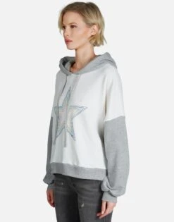 Ellie Rainbow Star Outline -Sweater Store lauren moshi rainbow star outline hoodie 1340 FTL 13061 MLKHEG 14