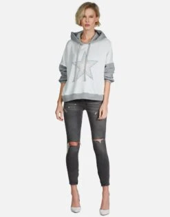 Ellie Rainbow Star Outline -Sweater Store lauren moshi rainbow star outline hoodie 1340 FTL 13061 MLKHEG 17