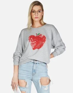Babbs Skull Apple -Sweater Store lauren moshi skull apple ls boyfriend pullover 1263 HRP 13097 HEG 07