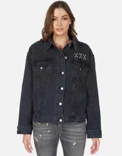 Spencer Skull Bone Eye -Sweater Store lauren moshi skull bone eye denim jacket 1299 DNM 22856 VBLK 01