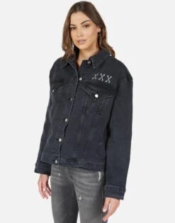 Spencer Skull Bone Eye -Sweater Store lauren moshi skull bone eye denim jacket 1299 DNM 22856 VBLK 02