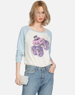 Nola Monster Truck 15 Nola Monster Truck -Sweater Store lauren moshi skull monster truck raglan tee 2183 TNC 13266 FDWTPRLB 05