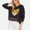 Jocelyn Loveable Heart Teddy -Sweater Store lauren moshi striped heart teddy loveable vintage raglan pullover 1396 FTL 13277E100 ONYX 07