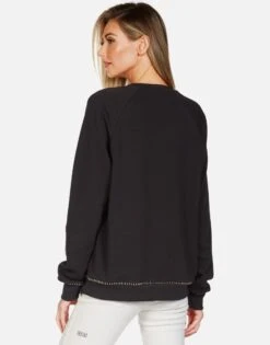 Jocelyn Loveable Heart Teddy -Sweater Store lauren moshi striped heart teddy loveable vintage raglan pullover 1396 FTL 13277E100 ONYX 09