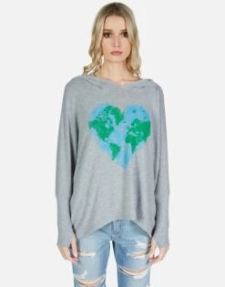 Wilma World Love -Sweater Store lauren moshi world love pullover hoodie 1092 HAC 13106 HEG 11