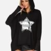 Wilma X Dripping Star -Sweater Store lauren moshi x foil dripping star pullover hoodie 1092 HAC X13236 JBLK 01