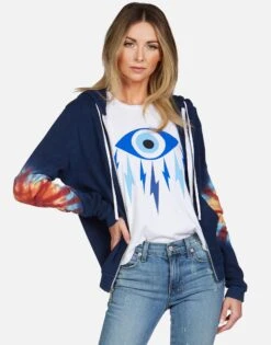 Lennox Yellow Lightning -Sweater Store lauren moshi yellow lightning zip up hoodie tie dye sunburst 1287 CSA 23147 SNBST 05