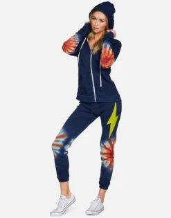 Lennox Yellow Lightning -Sweater Store lauren moshi yellow lightning zip up hoodie tie dye sunburst 1287 CSA 23147 SNBST 07