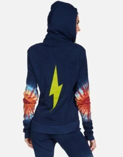 Lennox Yellow Lightning -Sweater Store lauren moshi yellow lightning zip up hoodie tie dye sunburst 1287 CSA 23147 SNBST 09