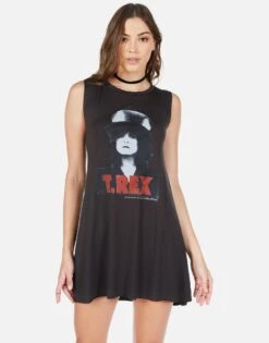 Deanna T-Rex The Slider -Sweater Store t rex the slider sleeveless mini dress lauren moshi 3047 RSN 12815 ONYX 01