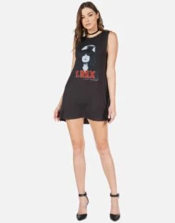 Deanna T-Rex The Slider -Sweater Store t rex the slider sleeveless mini dress lauren moshi 3047 RSN 12815 ONYX 04